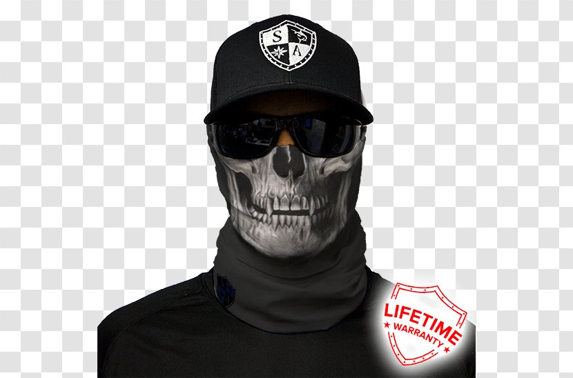 Face Shield Skull Mask Kerchief - Black Transparent PNG