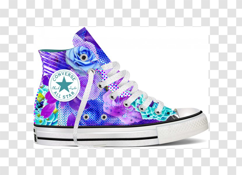 Sneakers Chuck Taylor All-Stars Converse Skate Shoe - Running - Watercolor Floral Green Transparent PNG
