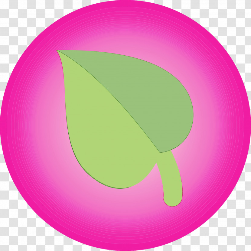 Green Pink Leaf Circle Magenta Transparent PNG