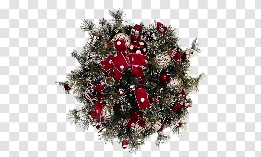 Christmas Tree Wreath Ornament Day New Year - Cartoon Transparent PNG
