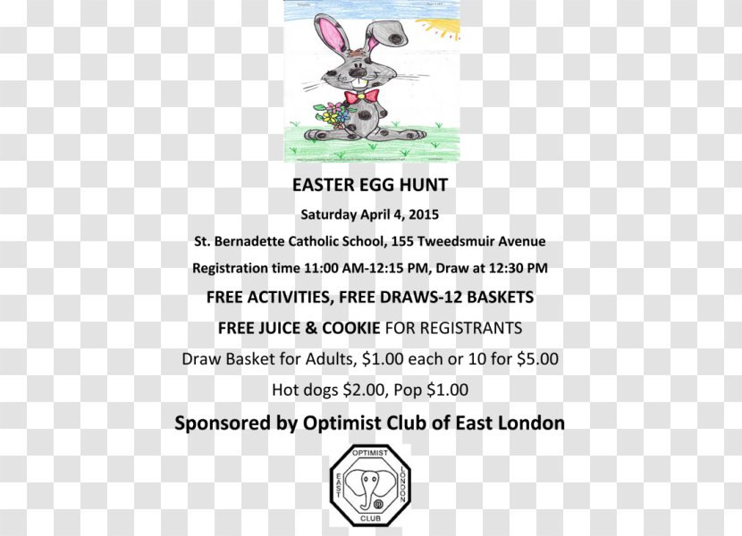 Egg Hunt Easter Vertebrate London - Diagram - Flyer Transparent PNG