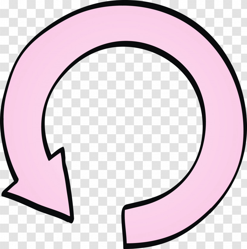 Pink Circle Symbol Line Art Transparent PNG