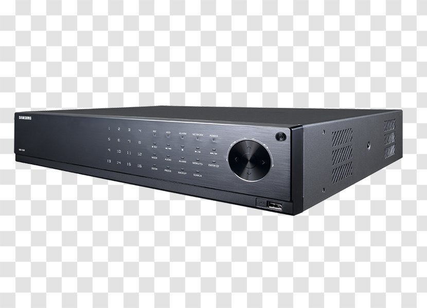 Digital Video Recorders Samsung Group Hanwha Techwin 16-Channel 1280H Real-Time Coaxial DVR HDD Closed-circuit Television - Dvr Recorder Transparent PNG