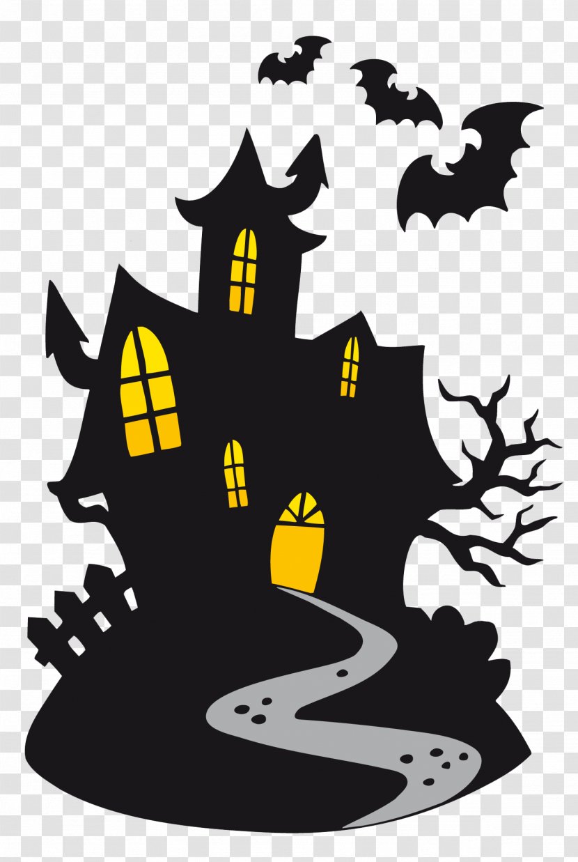 Halloween Cartoon Ghost Clip Art - Youtube - Haunted Castle Clipart Transparent PNG
