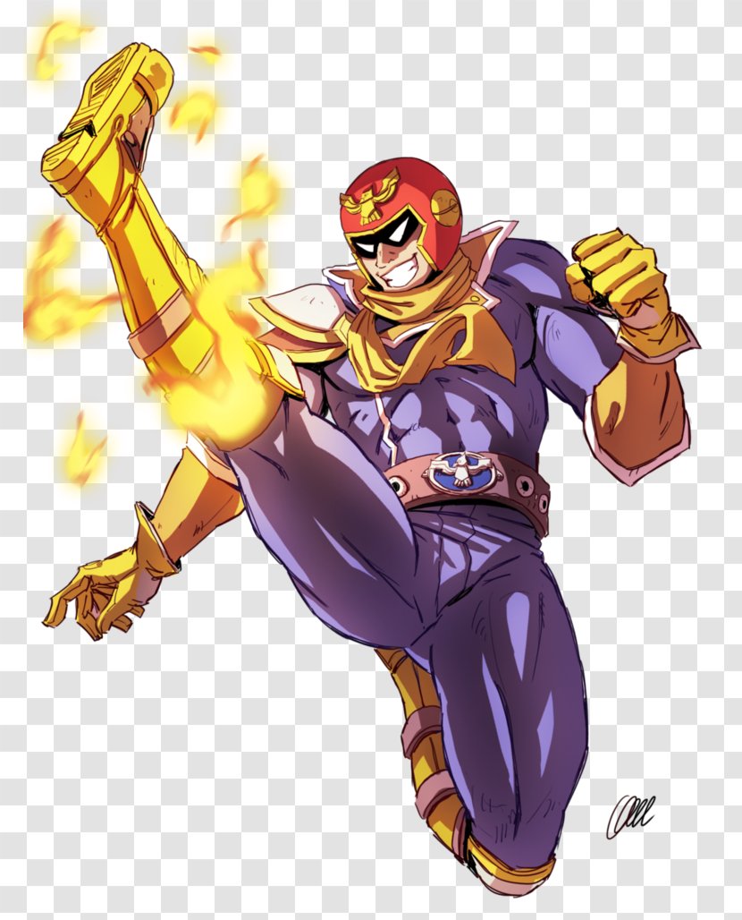 Captain Falcon F-Zero Super Smash Bros. For Nintendo 3DS And Wii U Melee Brawl - Supervillain Transparent PNG
