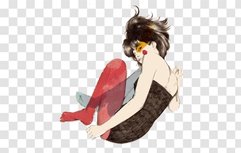 Spain Drawing Artist Illustration - Watercolor - Cartoon Woman Back Transparent PNG