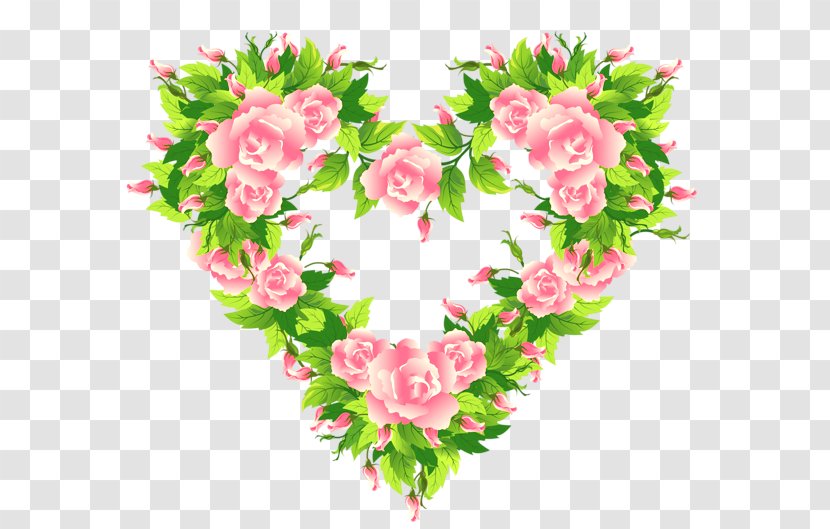 Heart Rose Floral Design Pink Flowers - Flowering Plant - Luhan Background Transparent PNG