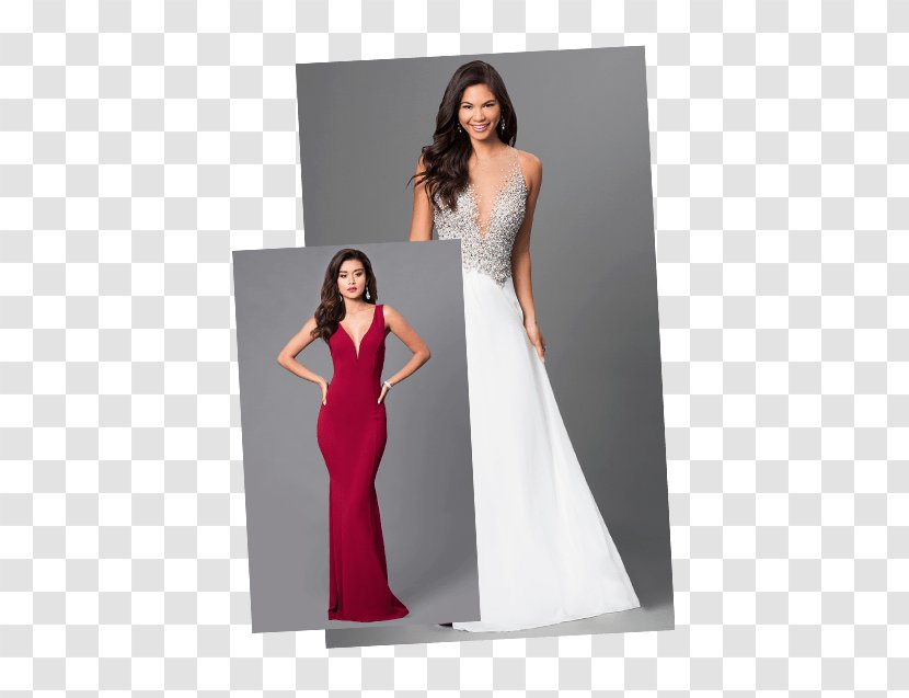 Wedding Dress Cocktail Shoulder - Gown - Elegant Night Party Transparent PNG