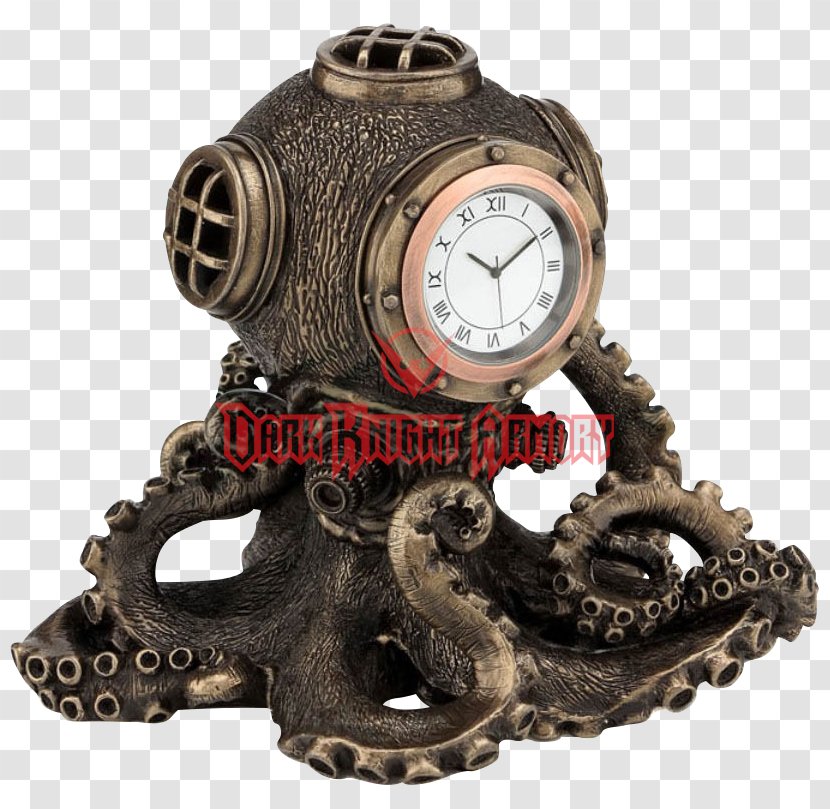Underwater Diving Scuba Regulators Clock Bell - Octopus Transparent PNG