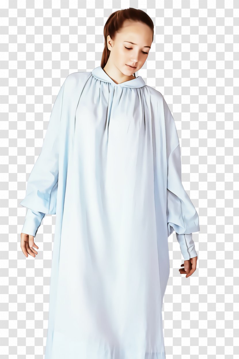 Clothing White Sleeve Robe Outerwear - Costume Dress Transparent PNG