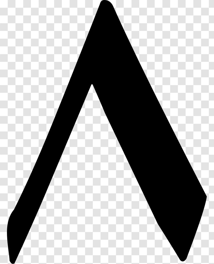 Triangle White Font - Black M Transparent PNG