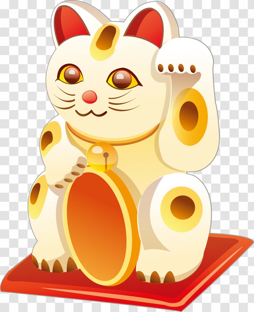 Cat Maneki-neko - Paw - Hand Drawn Cartoon Lucky Transparent PNG