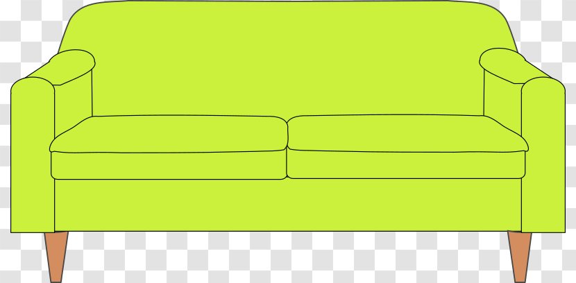 Chair Table Couch Furniture Clip Art - Outdoor - Yellow Sofa Transparent PNG