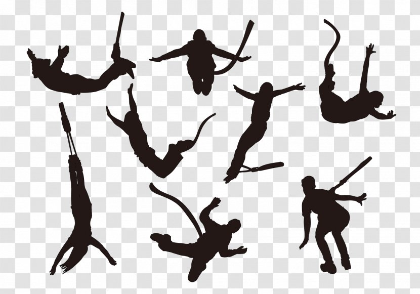 Bungee Jumping Silhouette Sport Clip Art - Extreme - Sports Transparent PNG