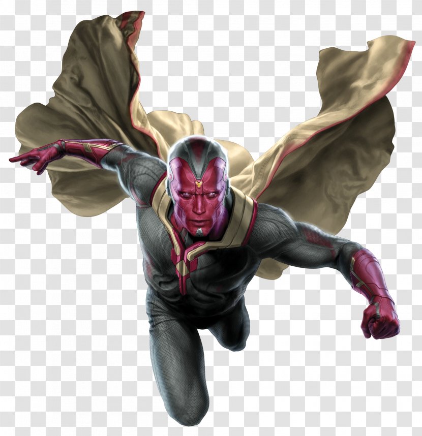 Vision Ultron Iron Man Hulk Wanda Maximoff - Avengers Age Of - .vision Transparent PNG