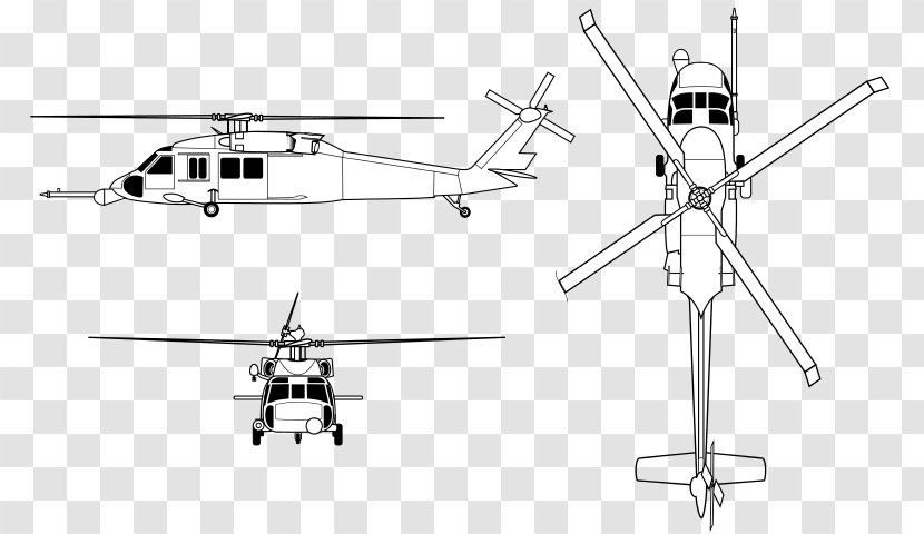 Helicopter Rotor Sikorsky HH-60 Pave Hawk UH-60 Black SH-60 Seahawk Transparent PNG