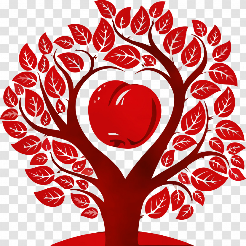 Red Love Heart Plant Transparent PNG