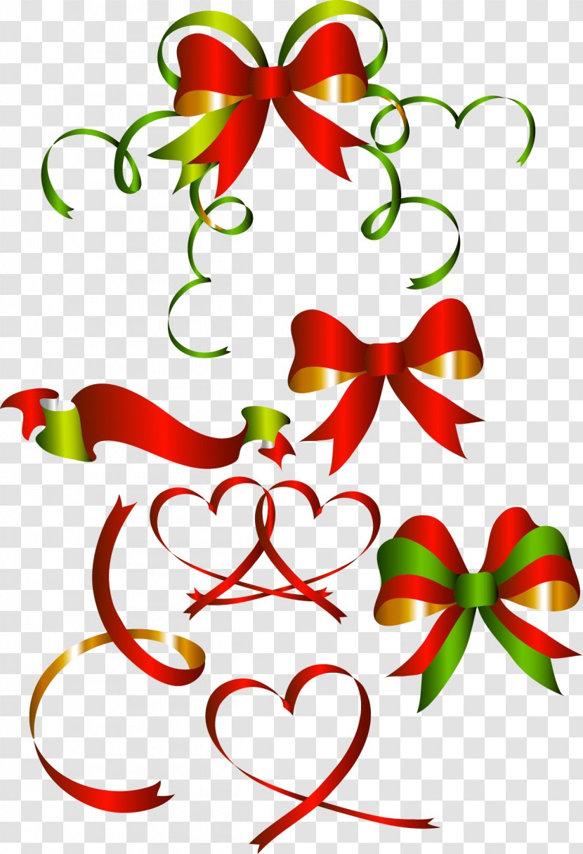 Euclidean Vector Ribbon Christmas Illustration - Artwork - Decoration Material Transparent PNG