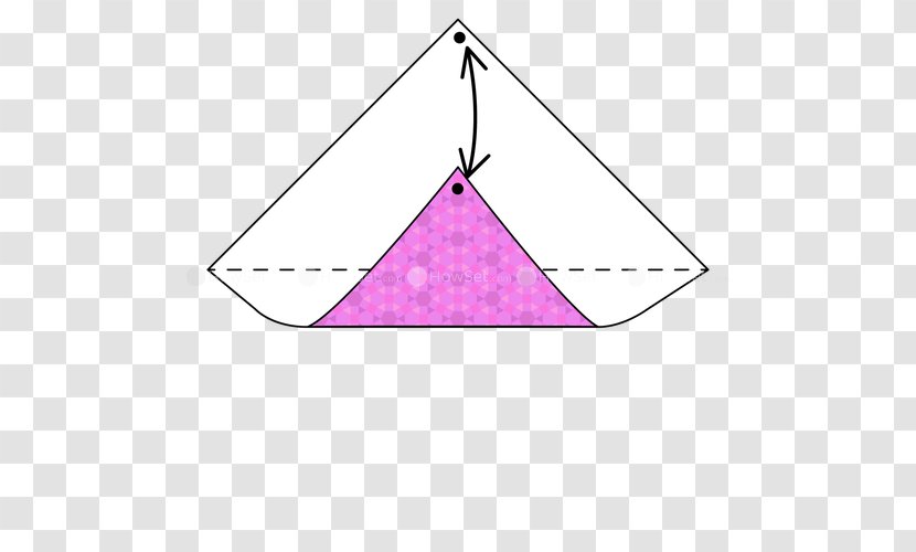 Triangle Point Pink M Font - Magenta - Origami Style Border Transparent PNG