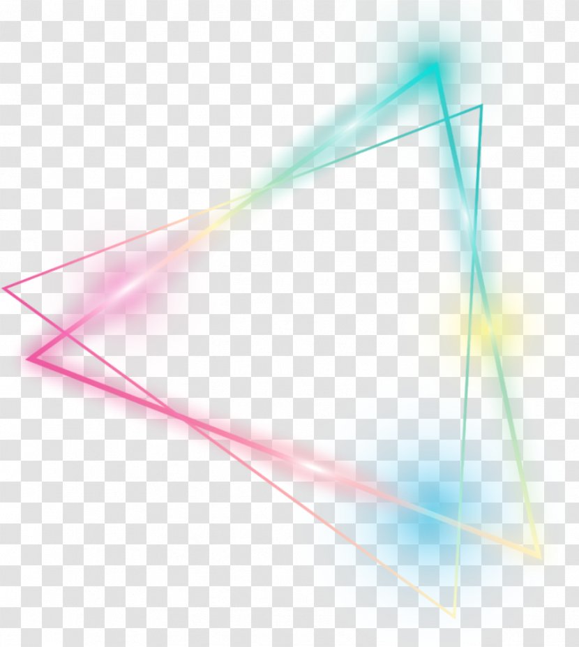 Line Pink Turquoise Paper Triangle Transparent PNG