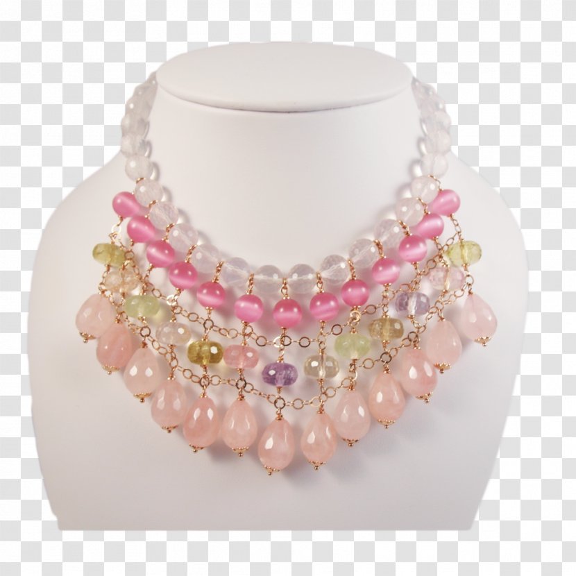 Pearl Necklace Bead Pink M Transparent PNG