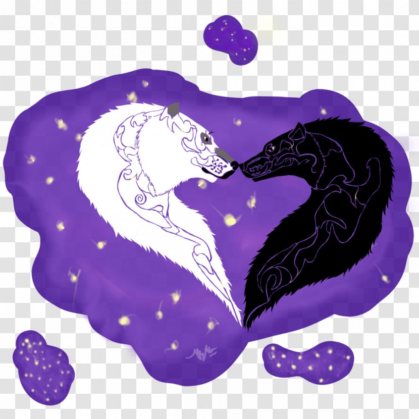 Purple Organism Font - Wolf Heart Transparent PNG