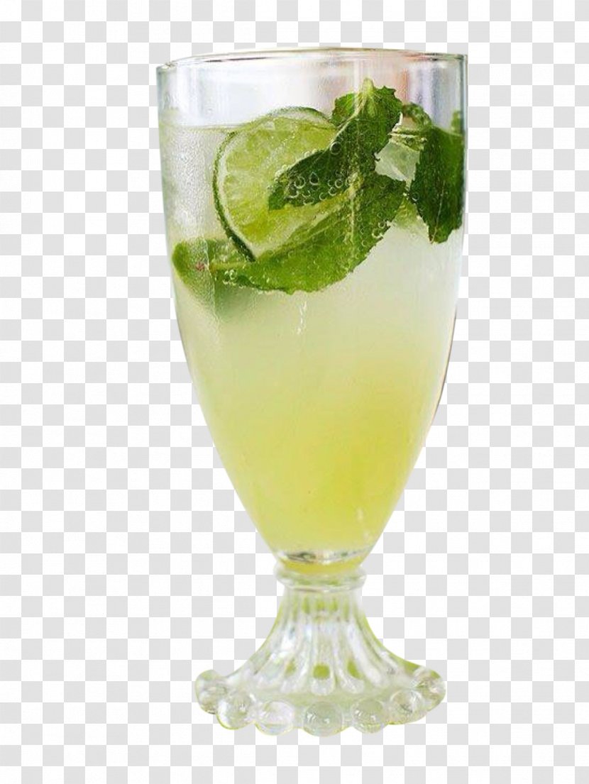 Mojito Cocktail Rum Soft Drink Carbonated Water - Lemonade - Lemon Ice Transparent PNG