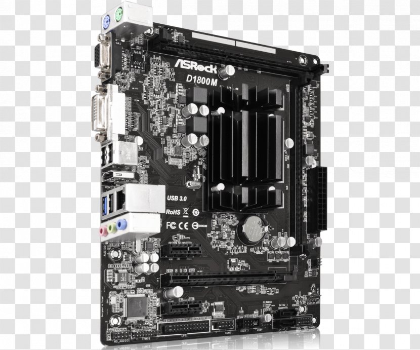 Motherboard ASRock D1800M MicroATX - Computer Cooling Transparent PNG