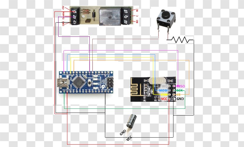 Microcontroller Arduino MySensors Relay Wiring - Wireless - Chime Transparent PNG