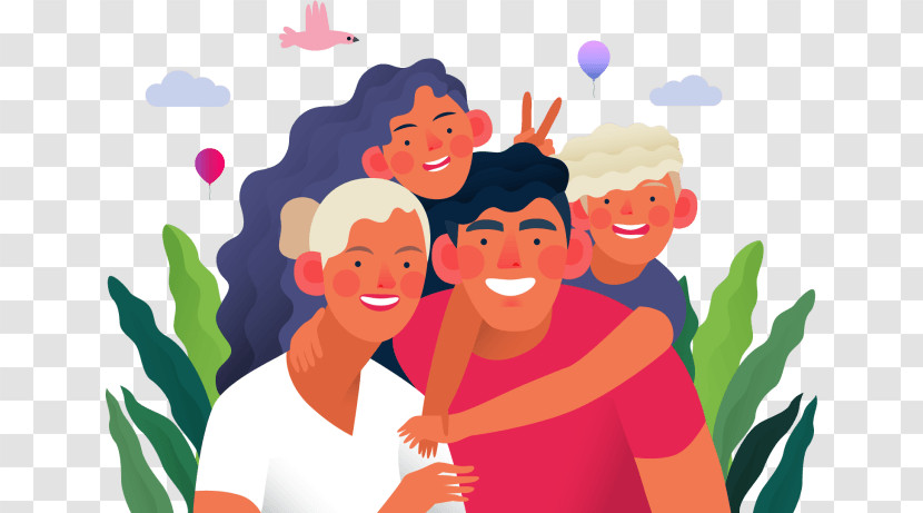 Cartoon Fun Happy Friendship Finger Transparent PNG