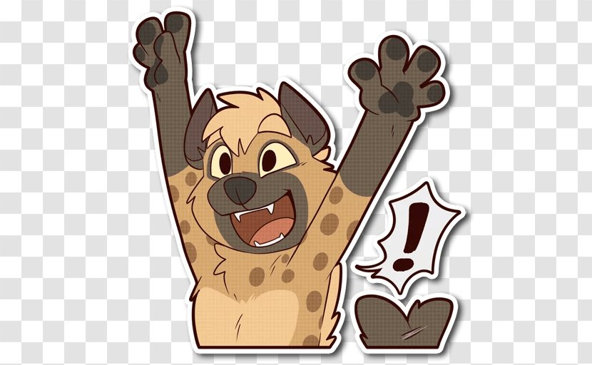 Spotted Hyena Canidae Sticker Telegram Transparent PNG