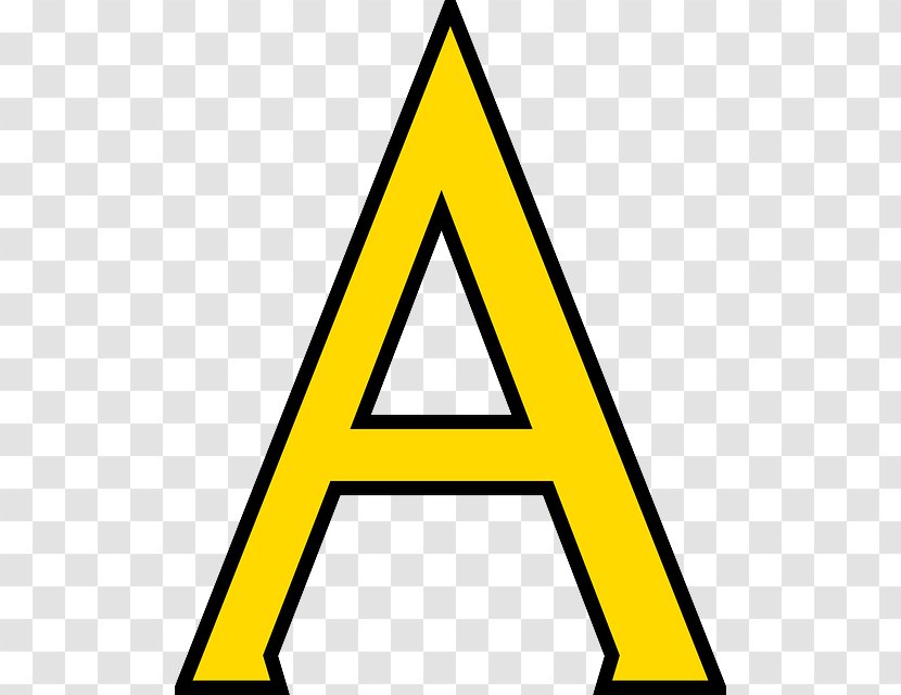 Letter Alphabet Clip Art - Yellow - A Transparent PNG