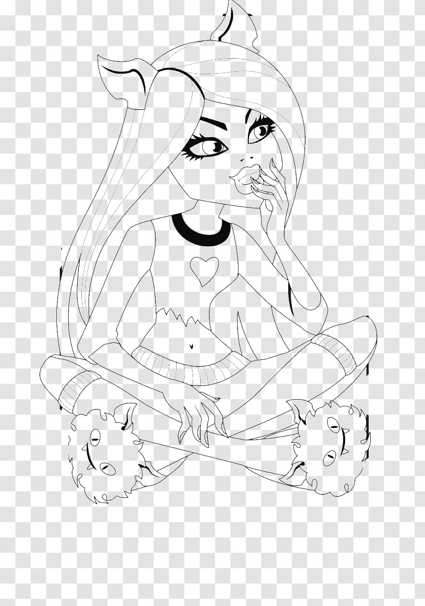 Coloring Book Monster High Clawdeen Wolf Doll Drawing - Tree - Pages Online Transparent PNG