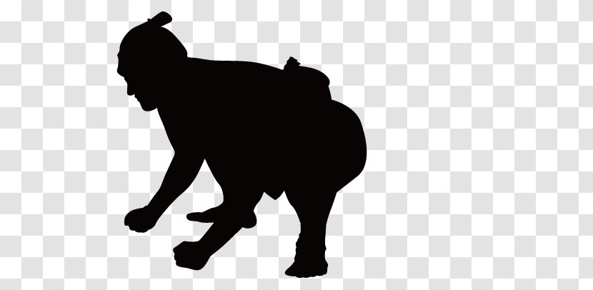 T-shirt Sumo Silhouette Rikishi - Dog Like Mammal - Fitness Figures Transparent PNG