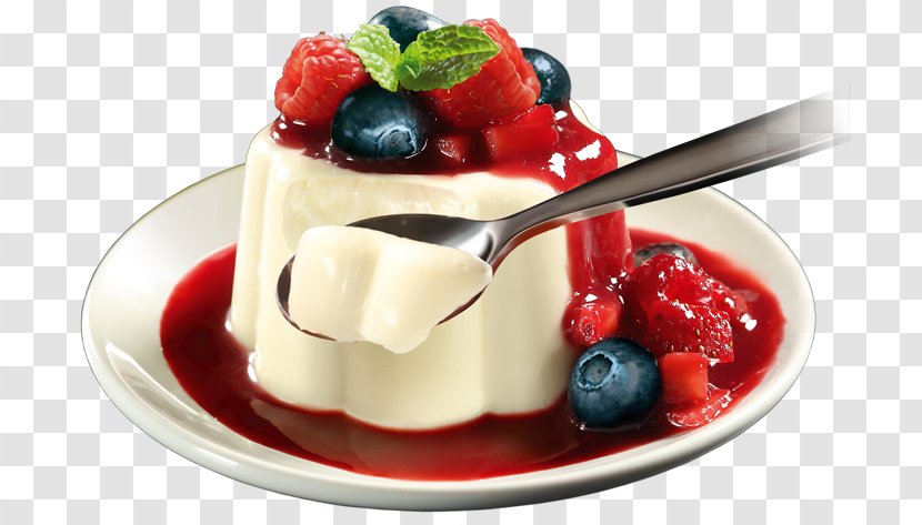 Panna Cotta Italian Cuisine Dessert Cream Crème Caramel Transparent PNG