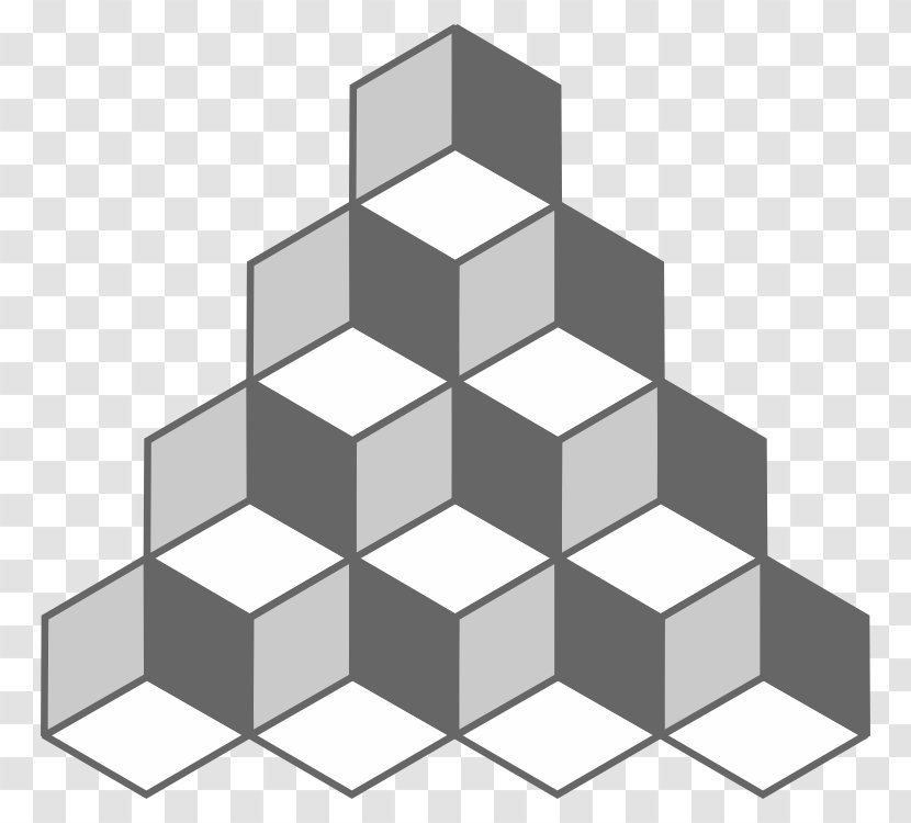 Necker Cube Optical Illusion Penrose Triangle - Impossible Object Transparent PNG