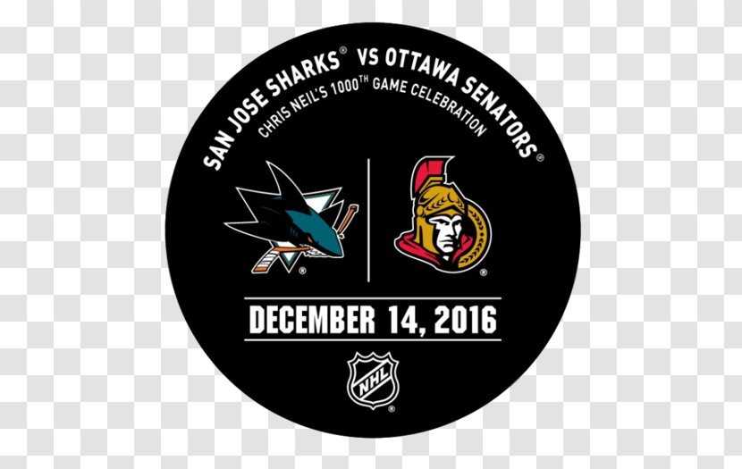 Ottawa Senators San Jose Sharks National Hockey League NHL 100 Classic Jersey - Emblem - Thresher Shark Plush Transparent PNG