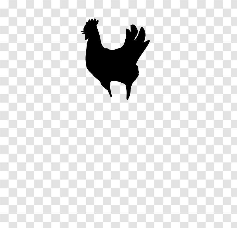 Chicken Rooster Clip Art - Black And White Transparent PNG