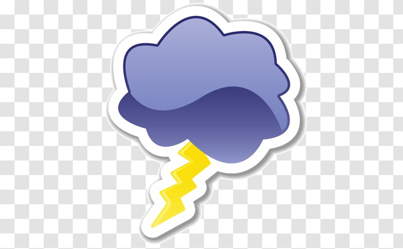 Thunderstorm Lightning Symbol - Severe Warning Transparent PNG