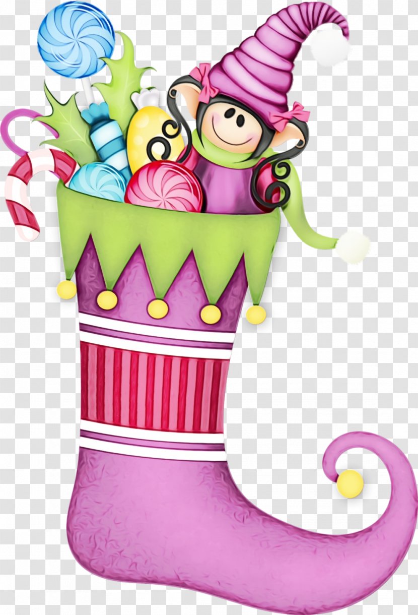 Christmas Stocking - Birthday Candle - Wet Ink Transparent PNG