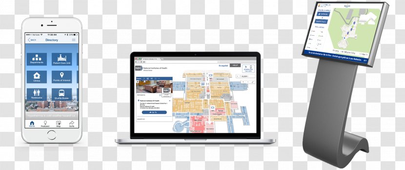 Wayfinding Digital Signs Connexient Health Care Indoor Positioning System - Portable Media Player Transparent PNG