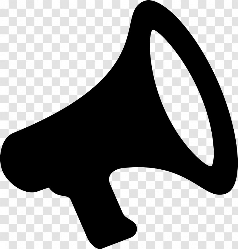 Megaphone Clip Art - Monochrome Transparent PNG