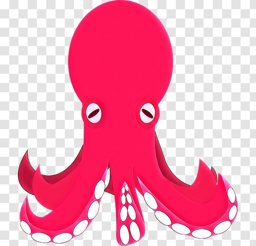 Octopus Cartoon - Magenta - Carmine Shoe Transparent PNG