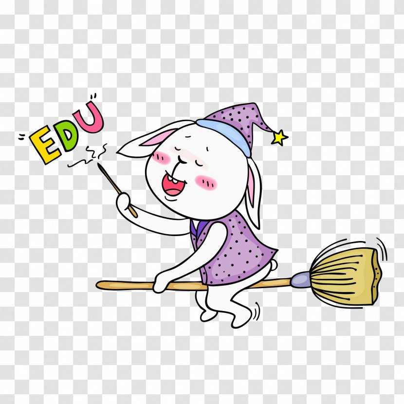 Broom Illustration - Artwork - White Rabbit Transparent PNG