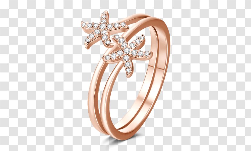 Wedding Ring Body Jewellery Diamond - Silhouette - Estrela Do Mar Transparent PNG