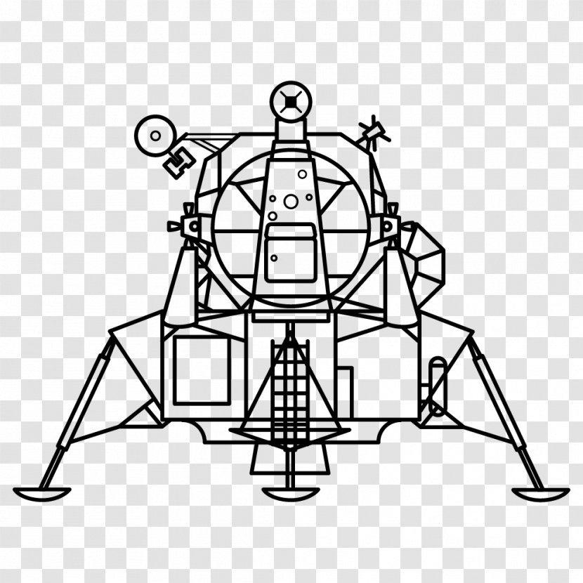 Apollo Program 11 Lunar Lander Module Drawing - Landing - Spacecraft Transparent PNG