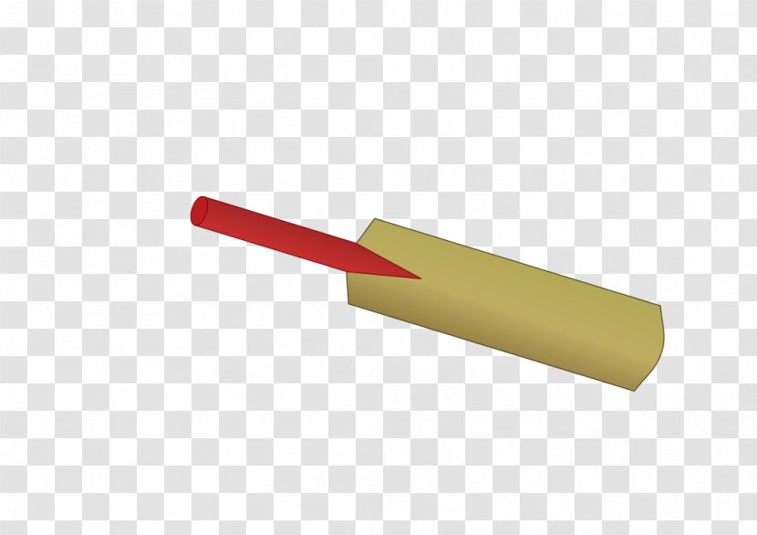 Red Material Angle - Cricket Bat Picture Transparent PNG