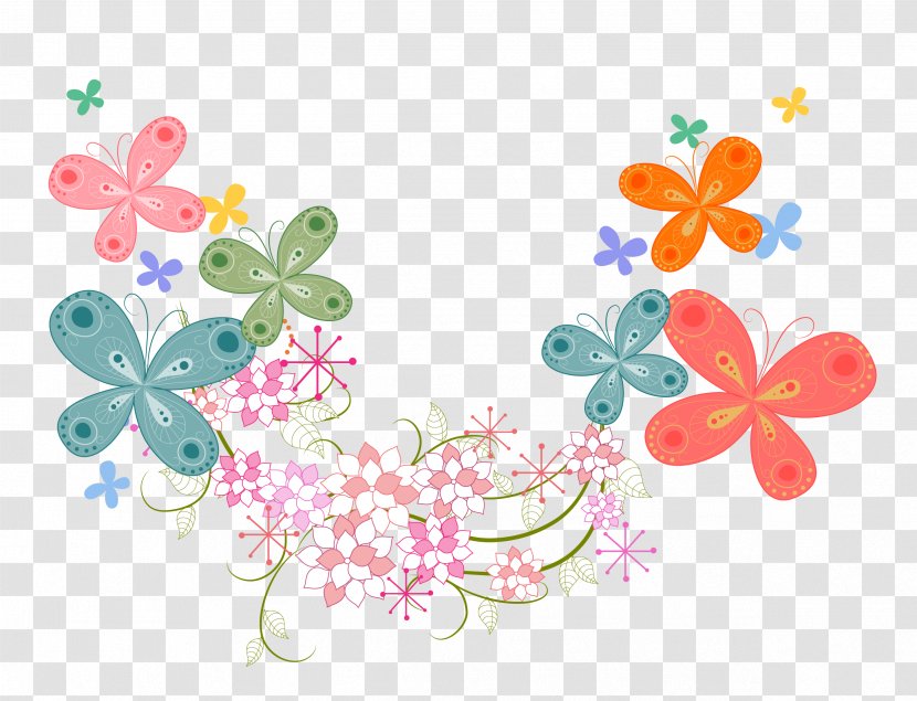 Butterfly Flower - Petal - Vector Material Transparent PNG