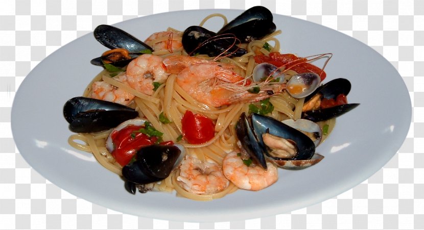 Italian Cuisine Portuguese Mussel Recipe Dish - Food - Linguini Transparent PNG
