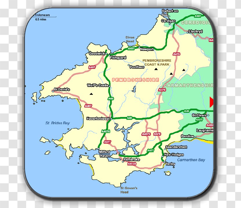Newport Cwm-yr-Eglwys Pembroke West Wales Map - World Transparent PNG